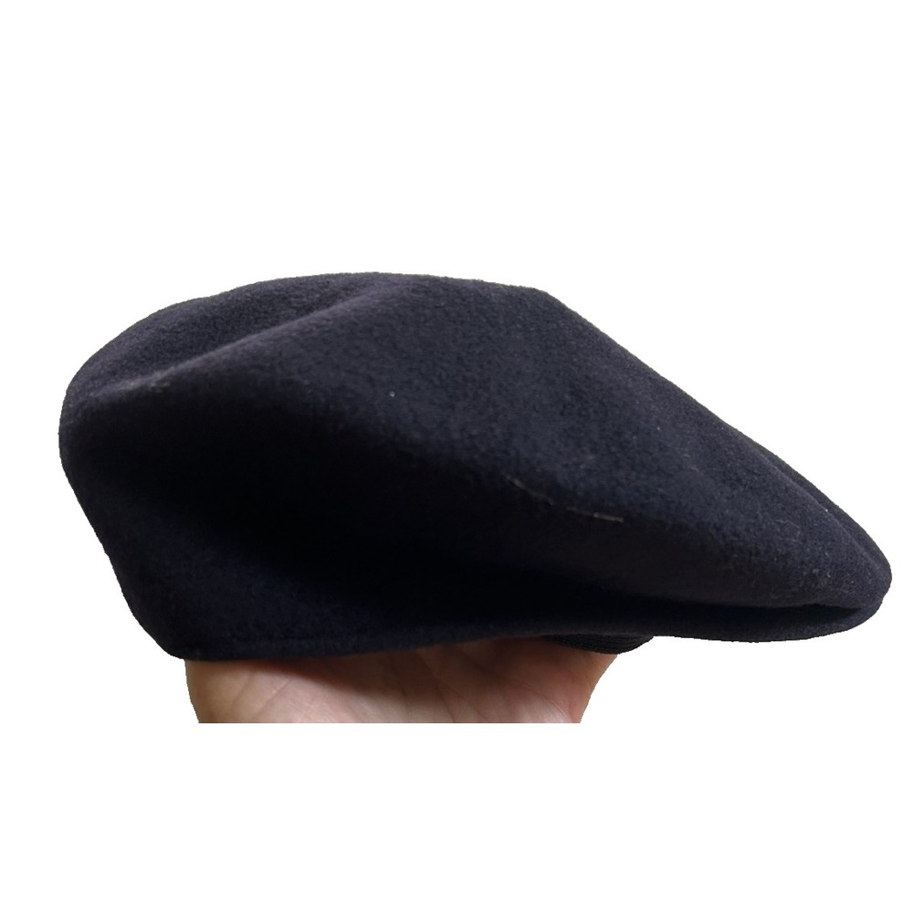 Vintage Kangol Design Flat Newboy Wool Navy Cap Made In England Size M